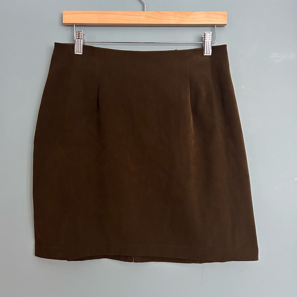 Vintage Briggs New York Dark Brown Mini Skirt